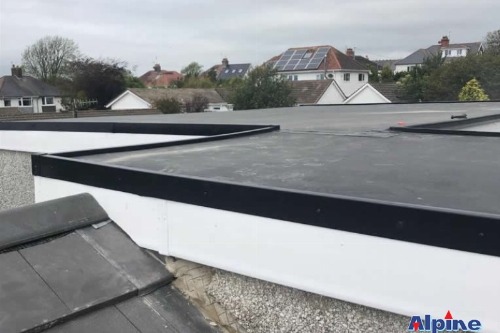 Extension EDPM rubber flat roof